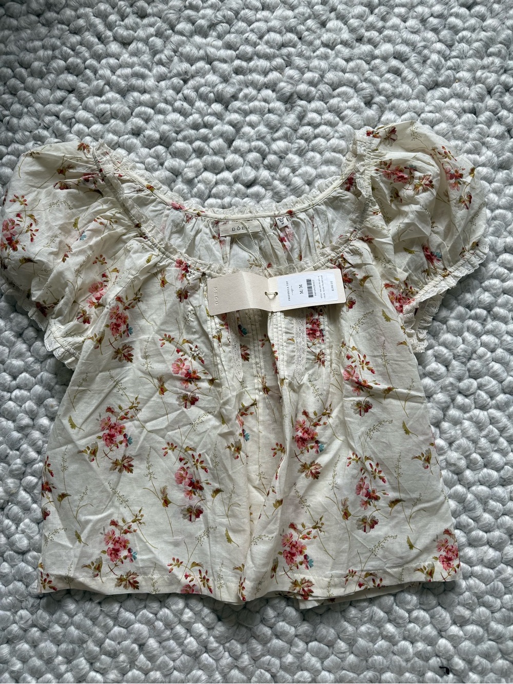 Doen FREDERICA TOP -- BLANC PRAIRIE ROSE
